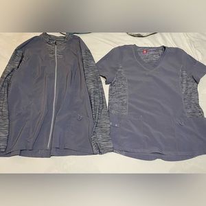 Urbane Scrubs gray scrub set, large